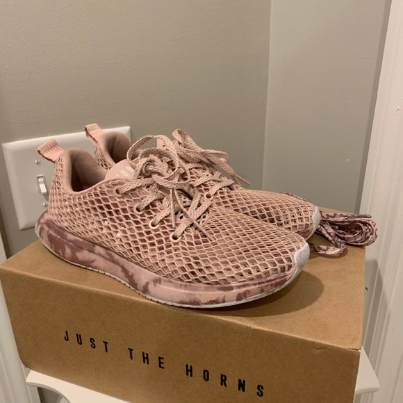 NOBULL womens diamond mesh runner dusty rose tie dye 7.5 - Picture 3 of 5